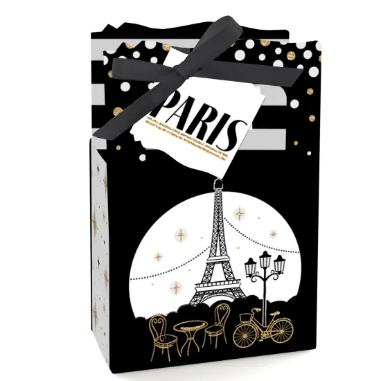 Big Dot of Happiness Stars Over Paris - Parisian Themed Party Favor Boxes - Set of 12 {1}