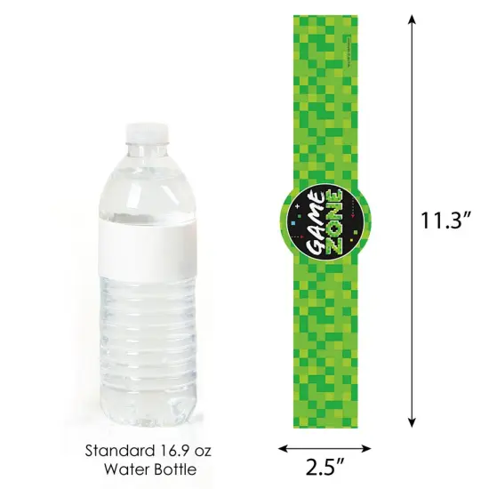 Big Dot of Happiness Game Zone - DIY Party Supplies - Pixel Video Game Party or Birthday Party DIY Wrapper Favors and Decorations - Set of 15 {4}