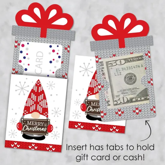 Big Dot of Happiness Christmas Gnomes - Holiday Party Money and Gift Card Sleeves - Nifty Gifty Card Holders - 8 Ct {4}