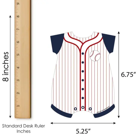 Big Dot of Happiness Batter Up - Baseball - Picture Bingo Cards and Markers - Baby Shower Shaped Bingo Game - Set of 18 {6}