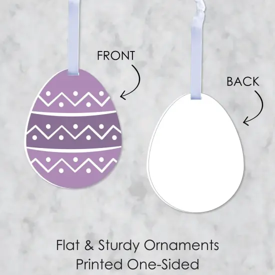 Big Dot of Happiness Hippity Hoppity - Easter Egg Decorations - Tree Ornaments - Set of 12 {7}