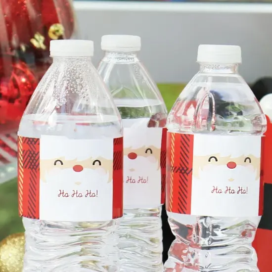 Big Dot of Happiness Jolly Santa Claus - Christmas Party Water Bottle Sticker Labels - Set of 20 {7}