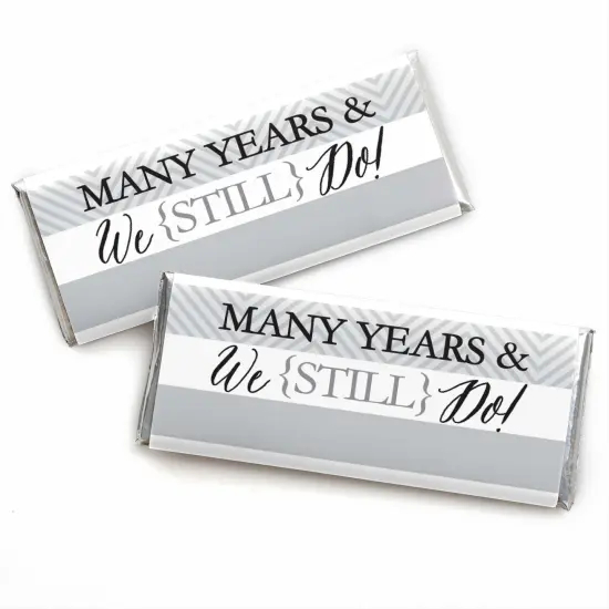 Big Dot of Happiness We Still Do - Wedding Anniversary Party - Candy Bar Wrappers Party Favors - Set of 24 {1}