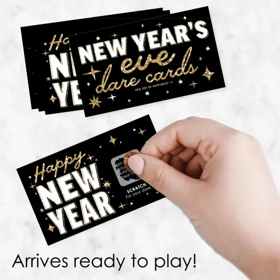 Big Dot of Happiness Hello New Year - NYE Party Game Scratch Off Dare Cards - 22 Count {3}