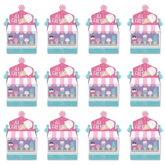 Big Dot of Happiness Scoop Up The Fun - Ice Cream - Treat Box Party Favors - Sprinkles Party Goodie Gable Boxes - Set of 12 {6}