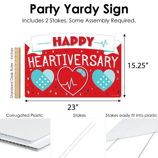 Big Dot of Happiness Happy Heartiversary - CHD Awareness Yard Sign Lawn Decorations - Party Yardy Sign {6}