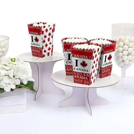 Big Dot of Happiness Canada Day - Canadian Party Favor Popcorn Treat Boxes - Set of 12 {4}