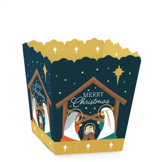 Big Dot of Happiness Holy Nativity - Party Mini Favor Boxes - Manger Scene Religious Christmas Treat Candy Boxes - Set of 12 {1}