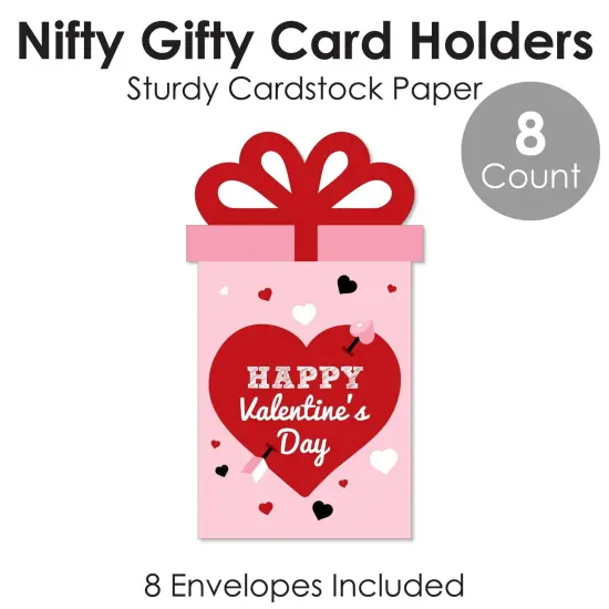 Big Dot of Happiness Conversation Hearts - Valentine's Day Party Money and Gift Card Sleeves - Nifty Gifty Card Holders - Set of 8 {6}