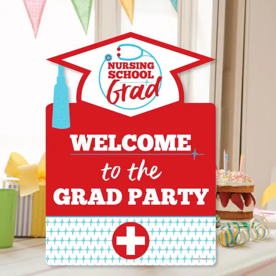 Big Dot of Happiness Nurse Graduation - Party Decorations - Medical Nursing Graduation Party Welcome Yard Sign {7}