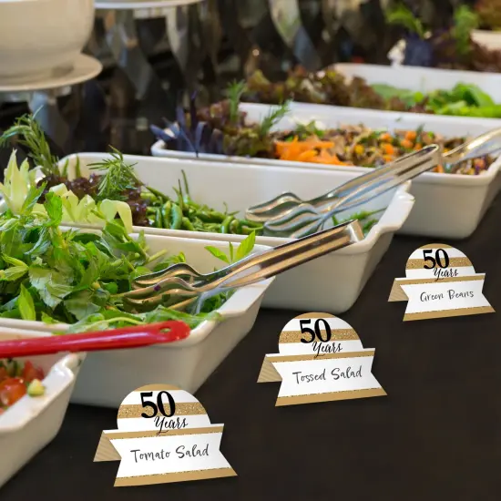 Big Dot of Happiness We Still Do - 50th Wedding Anniversary - Anniversary Party Tent Buffet Card - Table Setting Name Place Cards - Set of 24 {4}