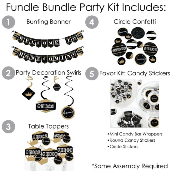 Big Dot of Happiness Hoco Dance - Homecoming Supplies - Banner Decoration Kit - Fundle Bundle {3}