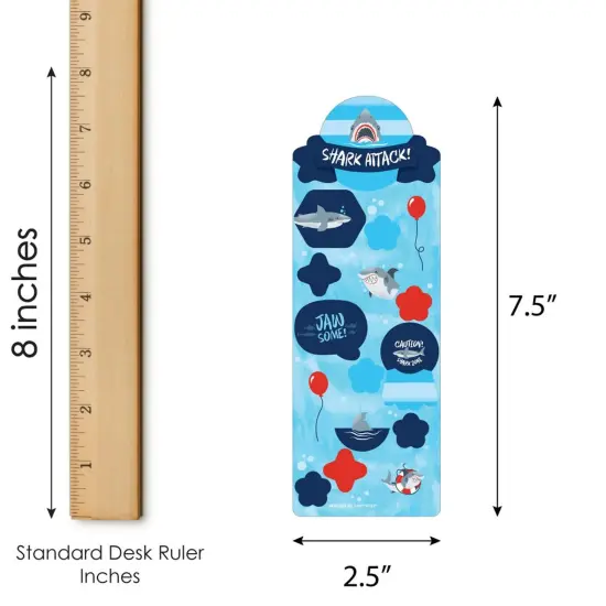 Big Dot of Happiness Shark Zone - Jawsome Shark Birthday Party Favor Kids Stickers - 16 Sheets - 256 Stickers {4}