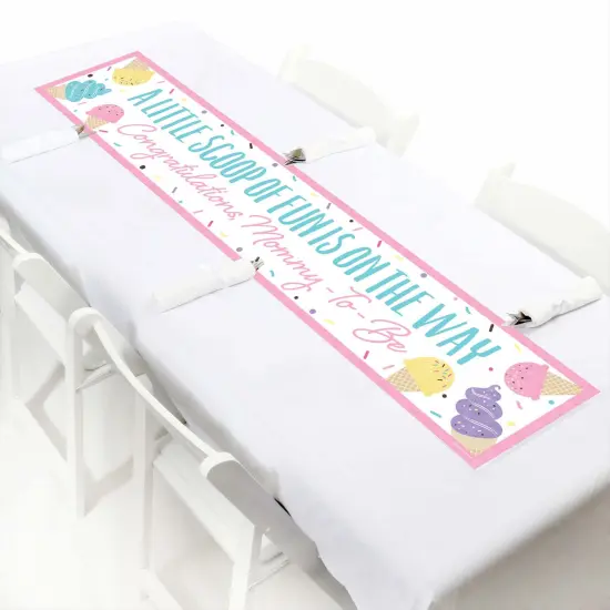 Big Dot of Happiness Scoop Up The Fun - Ice Cream - Sprinkles Baby Shower Party Decorations Party Banner {7}