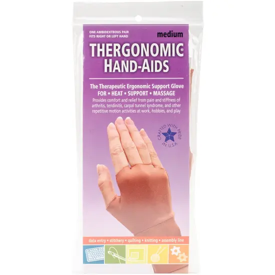 Frank A. Edmunds Thergonomic Hand-Aids Support Gloves 1 Pair-Medium {1}