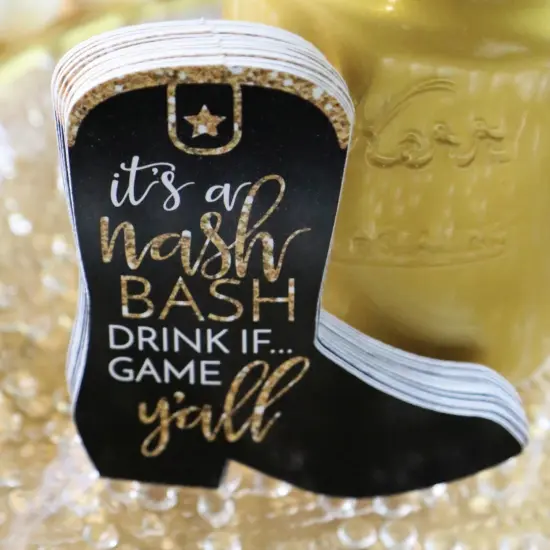 Big Dot of Happiness Drink If Game - Nash Bash - Nashville Bachelorette Party Game - 24 Count {7}