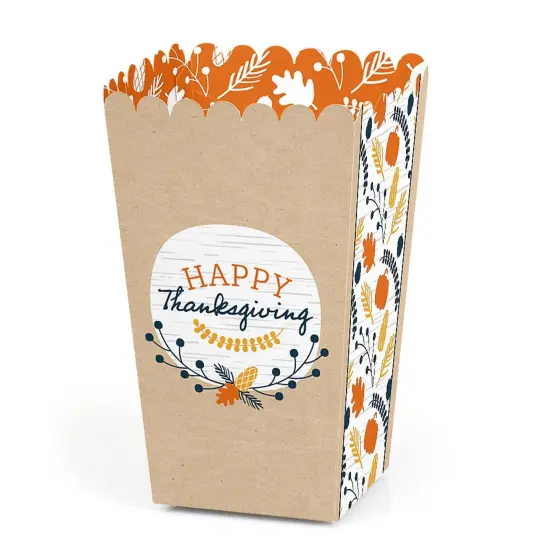 Big Dot of Happiness Happy Thanksgiving - Fall Harvest Party Favor Popcorn Treat Boxes - Set of 12 {1}