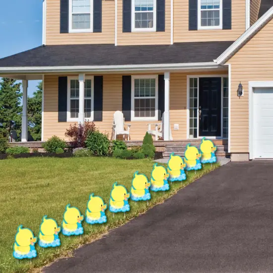 Big Dot of Happiness Ducky Duck - Rubber Ducky Lawn Decorations - Outdoor Baby Shower or Birthday Party Yard Decorations - 10 Piece {4}