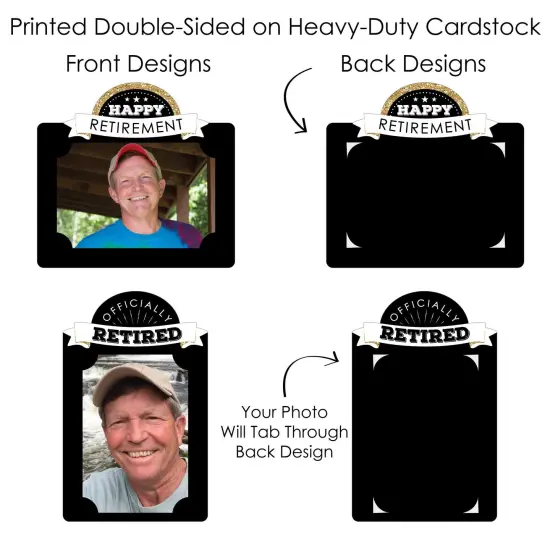 Big Dot of Happiness Happy Retirement - Retirement Party Picture Centerpiece Sticks - Photo Table Toppers - 15 Pieces {7}