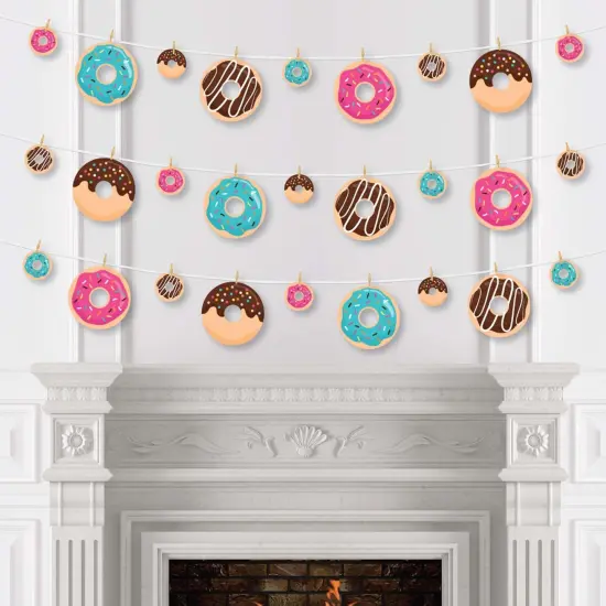 Big Dot of Happiness Donut Worry, Let's Party - Doughnut Party DIY Decorations - Clothespin Garland Banner - 44 Pieces {4}