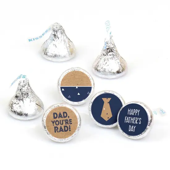 Big Dot of Happiness My Dad is Rad - Father's Day Round Candy Sticker Favors - Labels Fits Chocolate Candy (1 Sheet of 108) {1}