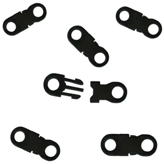 Pepperell Braiding Parachute Cord Jewelry Buckles 5mm 5/Pkg-Black {3}