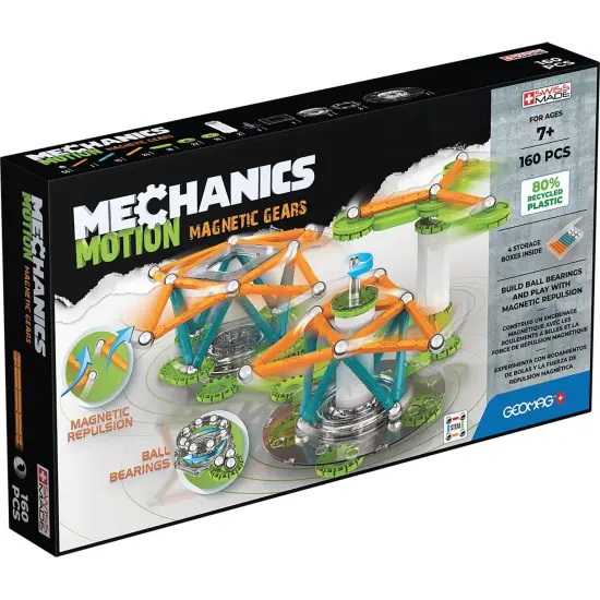 Mechanics Magnetic Gears Recycled, 160 Pieces {1}