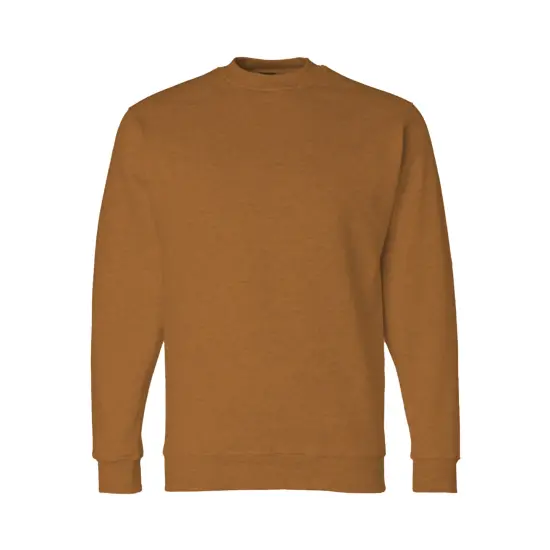 Bayside&reg; USA Made Crewneck Sweatshirt Caramel brown {1}