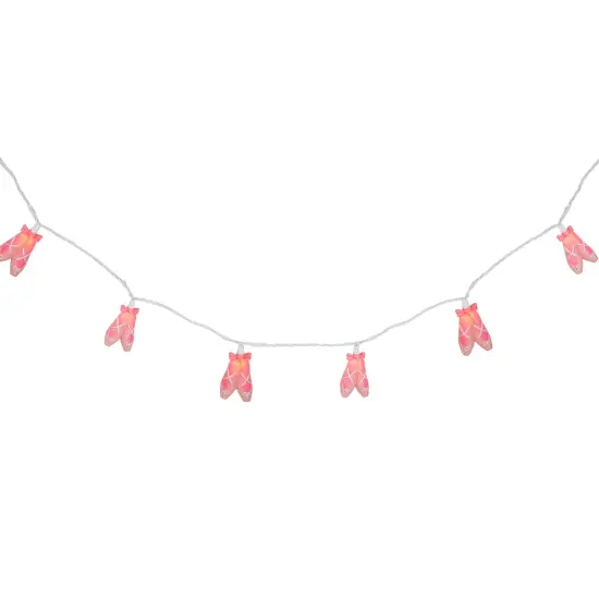 Northlight Ballerina Shoe Indoor Outdoor Patio Light Set - 6'- White Wire - 10ct Pink {5}