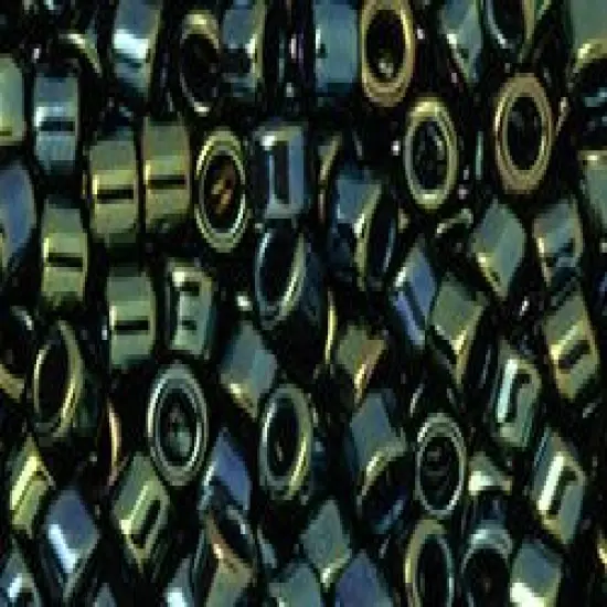 Toho Aiko Cylinder Seed Bead - TB-0084 - Metallic Green/Brown Iris {1}