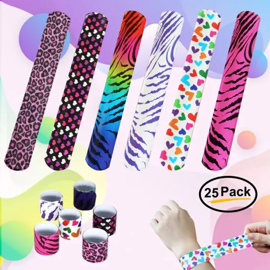 Novelty Place Animal/Heart Print Slap Bracelets Party {1}