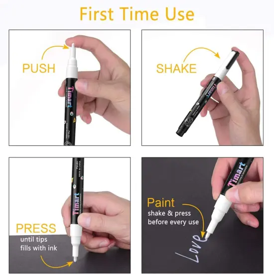 8 PackExtra Fine Tip Chalk Markers (1mm Point), Liquid Chalk Pens - Dry Erase Marker Pens for Blackboard, Chalkboards, Windows, Glass, Bistro, Cars, Signs, Chalkboard Labels Included {5}