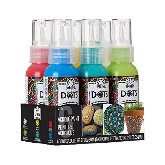6 Pieces Acrylic Paint Kit Featuring 6 Colors for DIY Indoor & Outdoor Multi-Surface Craft Projects, 49904 {1}