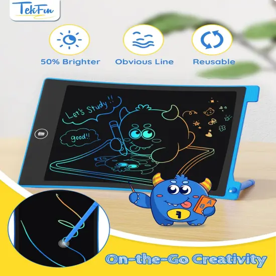 2 Pack 10in LCD Writing Tablet Coloring Doodle Drawing Board Pad for Kids with Stylus, Car Trip Educational Toys Easter Toys Birthday Gift for Toddlers 3 4 5 6 7 Kids Girls Boys {1}