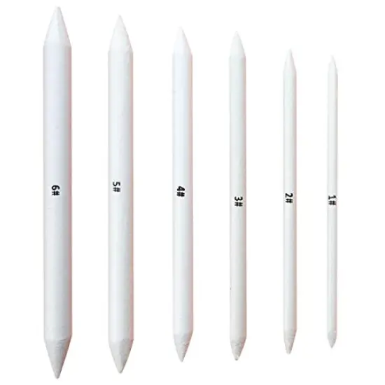 6 PCS Blending Stumps and Tortillions, Sketch Drawing Tools, Paper Art Blenders for Student Sketch Drawing {1}