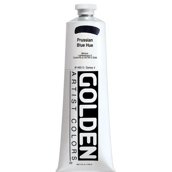 Golden Heavy Body Artist Acrylics - Prussian Blue Historic Hue, 5 oz Tube {2}