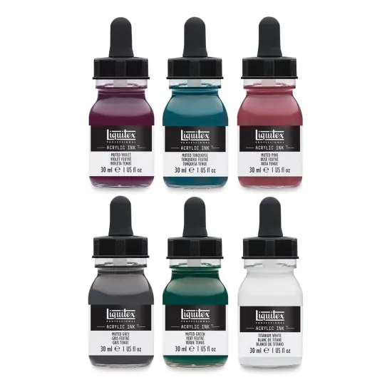 Liquitex Professional Acrylic Inks - Muted Colors, Set of 6 {1}