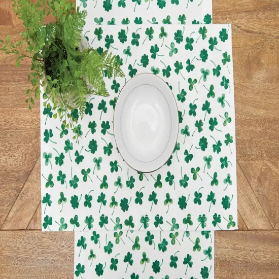 St. Patrick's Day Clover Shamrock Pattern Single Placemat St, 14" x 20" {4}