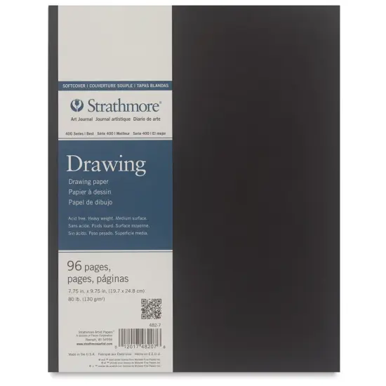 Strathmore Softcover 400 Series Drawing Art Journal - 9-3/4" x 7-3/4", Cream, 80 lb, 96 Pages {2}