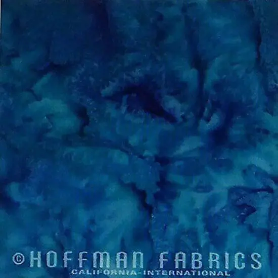 Celestials Teal Bali Batik Hand-Dyed 1895-549 Watercolor Fabric by Hoffman {1}