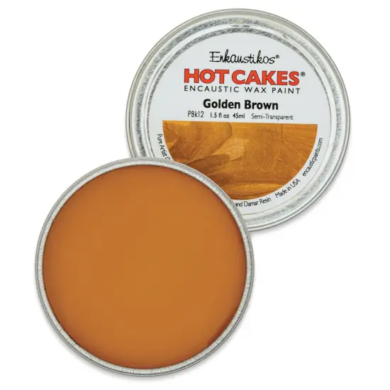 Enkaustikos Hot Cakes Encaustic Paint - Golden Brown, 45 ml tin {1}