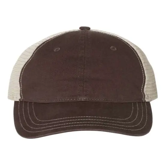 Richardson&reg; Garment Washed Trucker Cap Brown/ Khaki {1}