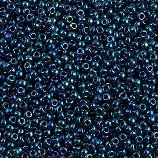 Miyuki 11 Round Seed Bead, 11-467, Metallic Indigo Iris, 13 grams {1}