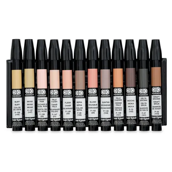 Chartpak Ad Markers - Portrait, Set of 12 {2}