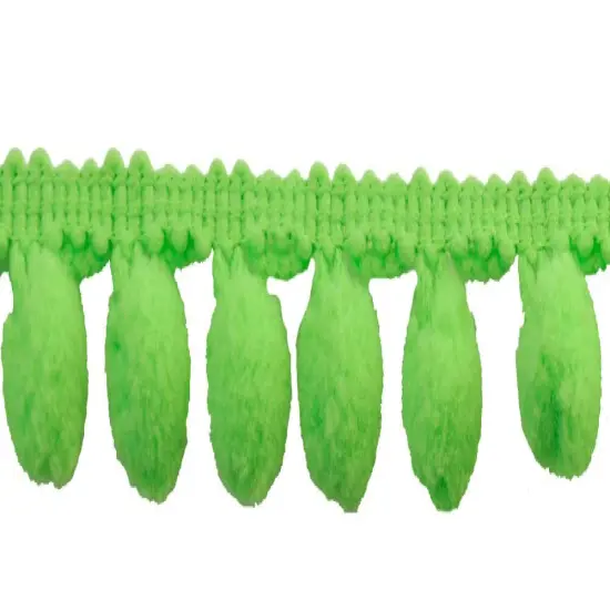 Belagio Pom Trim, 1.25" Wide, 10-Yard Bolt, Lime {1}