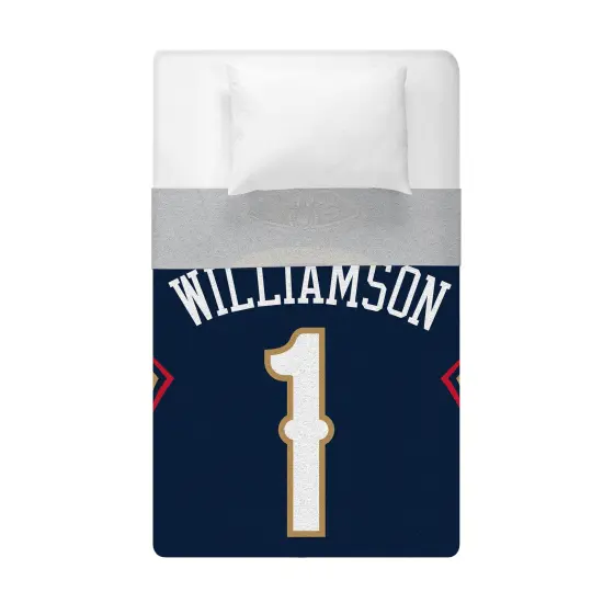 Sleep Squad New Orleans Pelicans Zion Williamson 60&rdquo; x 80&rdquo; Raschel Plush Jersey Basketball Blanket {4}