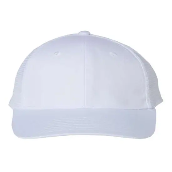 Valucap&reg; Mesh Back Trucker Cap Comfortable Breathable Fit White {1}