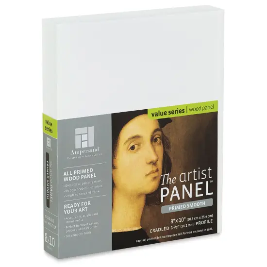 Ampersand Value Series Artist Panel - Smooth, 8" x 10", 1-1/2" Cradle {1}