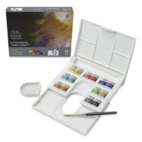 Winsor & Newton Professional Watercolor - Set of 14 Field Pocket Set, Assorted, Half Pans {2}