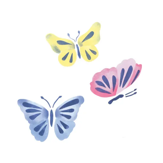Small Butterflies Wall Stencil | 301A by Designer Stencils | Animal & Nature Stencils | {1}